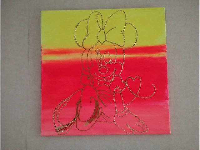 Hannes d'haese minie mouse on the beach - afbeelding 1 van  2