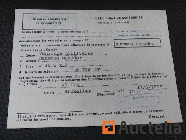 Hanomag f35 6x2 oldtimer pick-up vrachtwagen (1971-69.301 km) - afbeelding 6 van  20