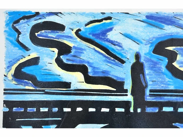 Hans wap - man on the bridge - gemengde techniek - 1/1 - afbeelding 2 van  13