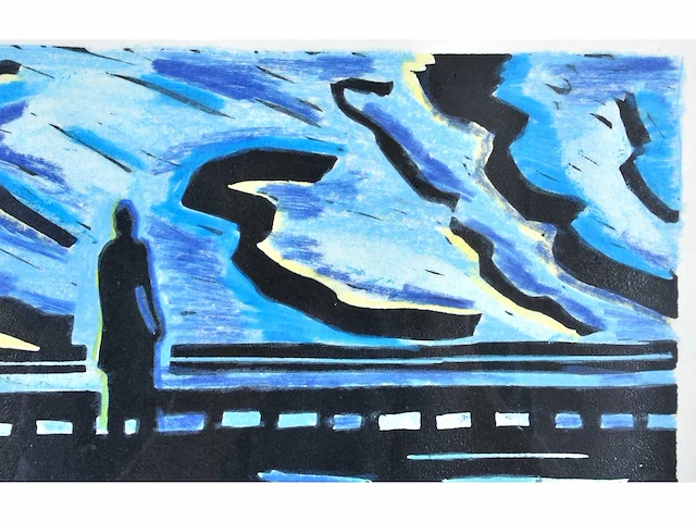 Hans wap - man on the bridge - gemengde techniek - 1/1 - afbeelding 3 van  13
