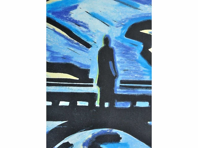 Hans wap - man on the bridge - gemengde techniek - 1/1 - afbeelding 13 van  13