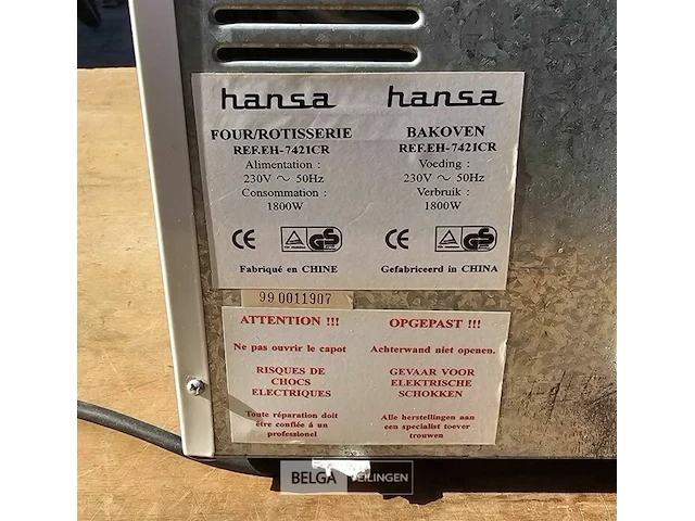 Hansa oventje - afbeelding 3 van  3