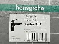 Hansgrohe focus 100 wastafelkraan - afbeelding 3 van  3