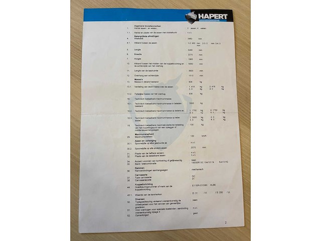 Hapert - 2019 - lf2 - lf2 - aanhangwagen - afbeelding 7 van  17