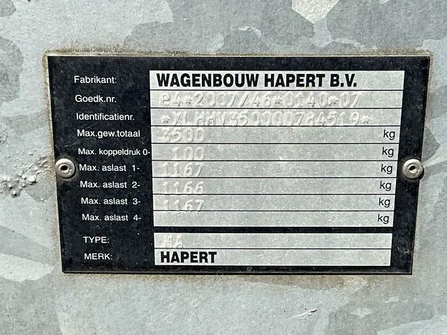 Hapert aanhangwagen - afbeelding 6 van  6