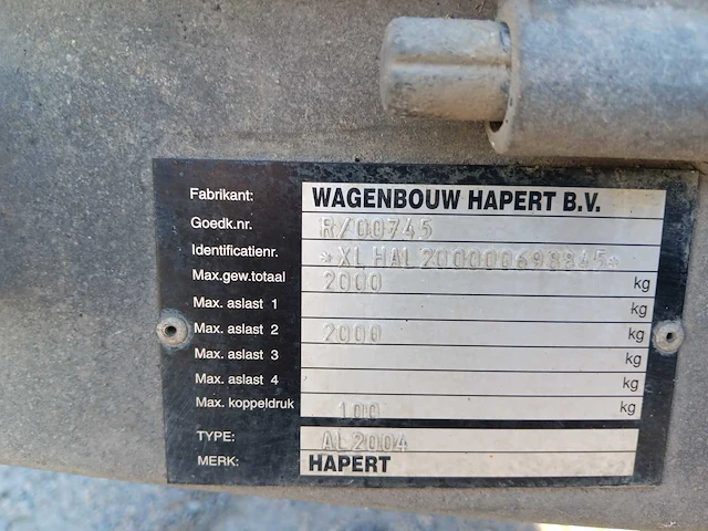 Hapert al2004 aanhangwagen - afbeelding 10 van  23