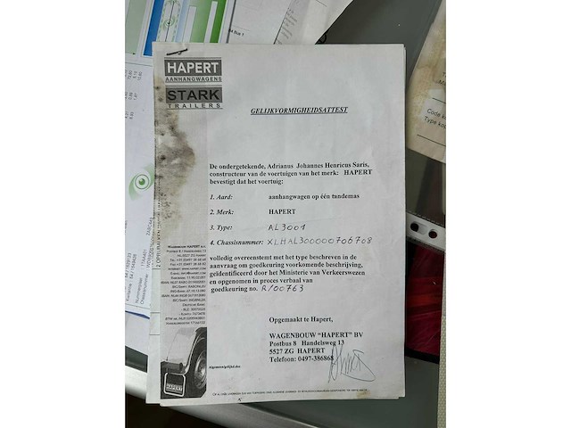 Hapert al3001 plateau aanhangwagen - afbeelding 5 van  16