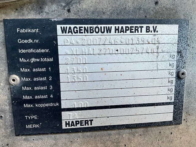 Hapert dubbelas plateau aanhangwagen 610x206 - afbeelding 15 van  27