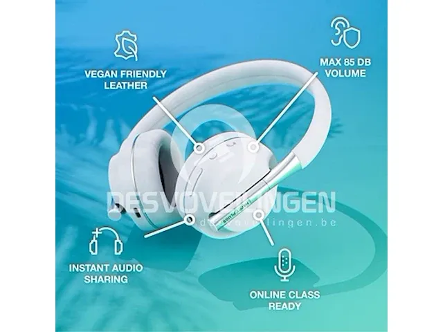 Happy plugs bt hoofdtelefoon limited volume for kids - roségoud - afbeelding 3 van  7