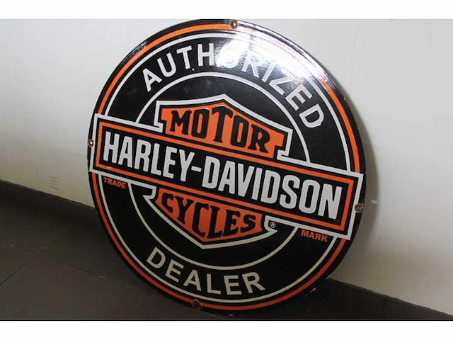 Harley davidson - emaille bord - afbeelding 2 van  2