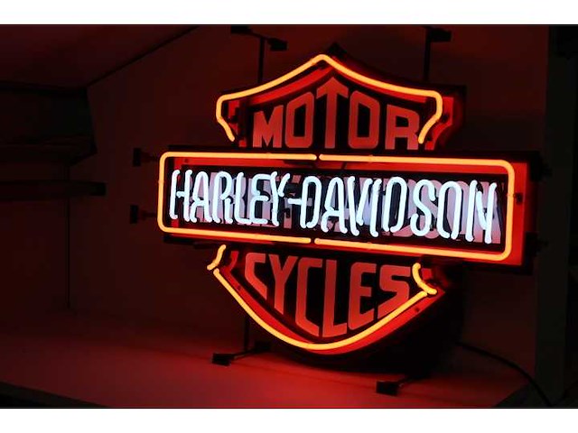 Harley davidson - neon verlichting - afbeelding 2 van  2