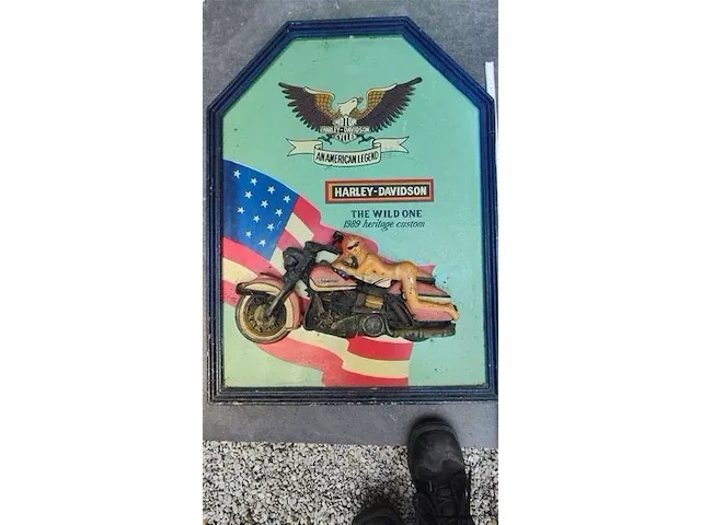 Harley davidson houten kader - afbeelding 1 van  10