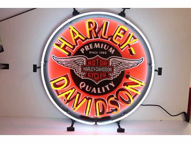 Harley davidson neon sign verlichting - afbeelding 1 van  3