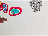 Harold cohen (1928-2016) - hand ingekleurde computer-gegenereerde tekening - afbeelding 2 van  8