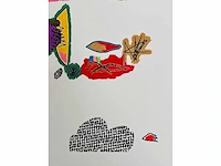 Harold cohen (1928-2016) - hand ingekleurde computer-gegenereerde tekening - afbeelding 6 van  8