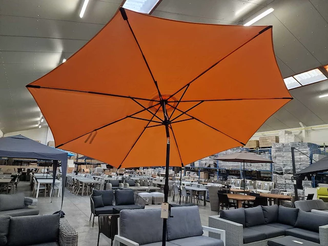 Hartman alu parasol dia 300cm kleur oranje met tiltfunctie - afbeelding 1 van  5