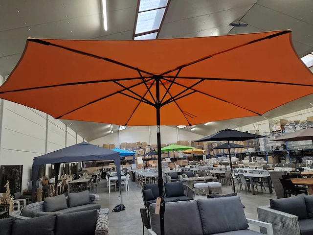 Hartman alu parasol dia 300cm kleur oranje met tiltfunctie - afbeelding 5 van  5