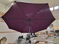 Hartman alu parasol dia 300cm kleur paars met tiltfunctie - afbeelding 1 van  5