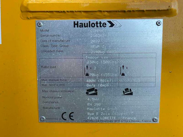 Haulotte - compact 10 n - hoogtewerker - 2022 - afbeelding 13 van  20