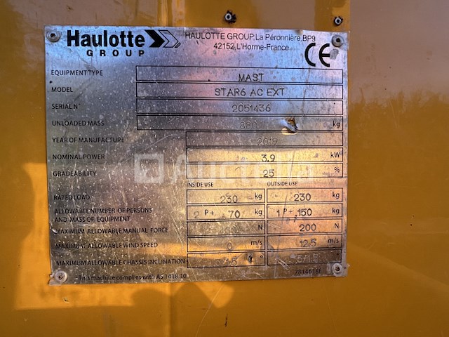 Haulotte star6 ac ext - afbeelding 7 van  8