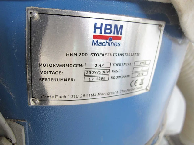 Hbm - h107-180 - houtmotafzuiginstallatie - 2019 - afbeelding 6 van  6