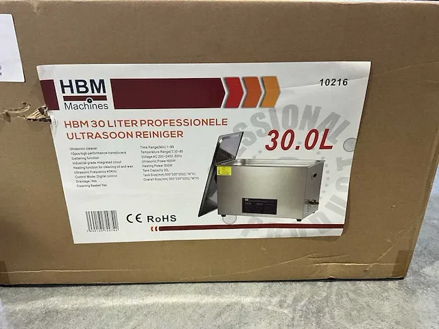 Hbm 10216 ultrasoon onderdelenreiniger - afbeelding 9 van  9