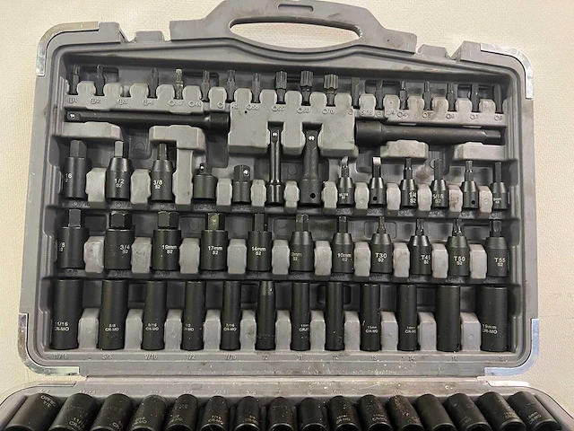 Hbm 119 delige professionele krachtdoppenset metrische en inch maten - afbeelding 3 van  4