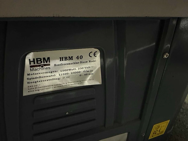 Hbm 40 tafelfreesmachine - afbeelding 5 van  5