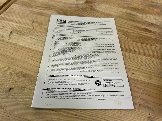 Hbm machines - hbm 43 watt hot nietmachine / plastic reparatieset - afbeelding 4 van  4