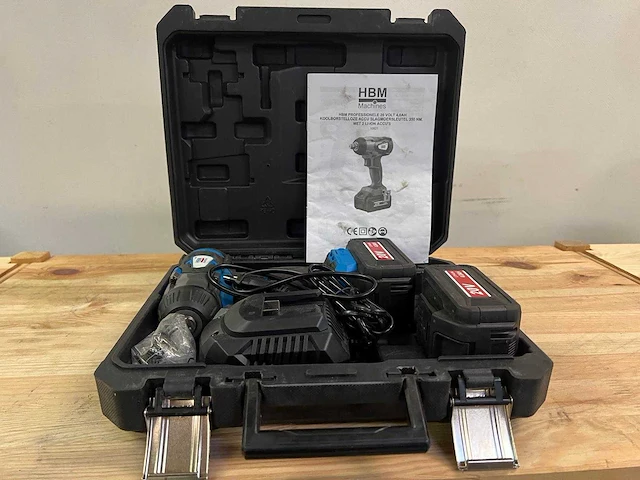 Hbm professionele 20v 4.0ah koolborstelloze accu slagmoersleutel - afbeelding 2 van  5