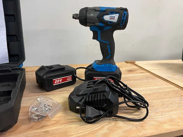 Hbm professionele 20v 4.0ah koolborstelloze accu slagmoersleutel - afbeelding 5 van  5