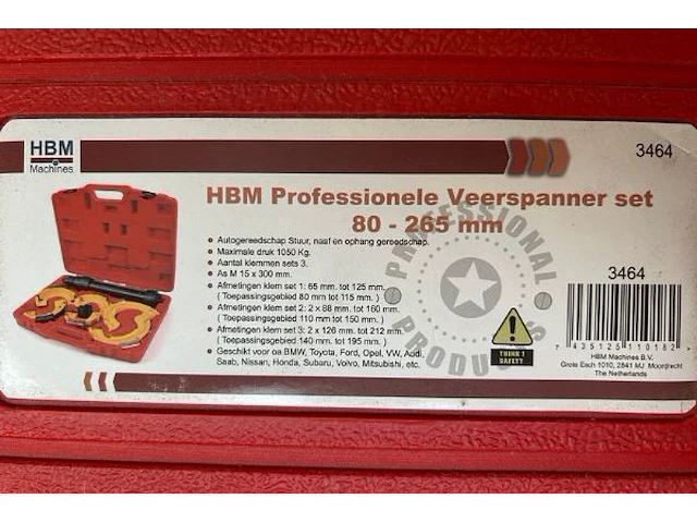 Hbm veerspannerset - afbeelding 8 van  8