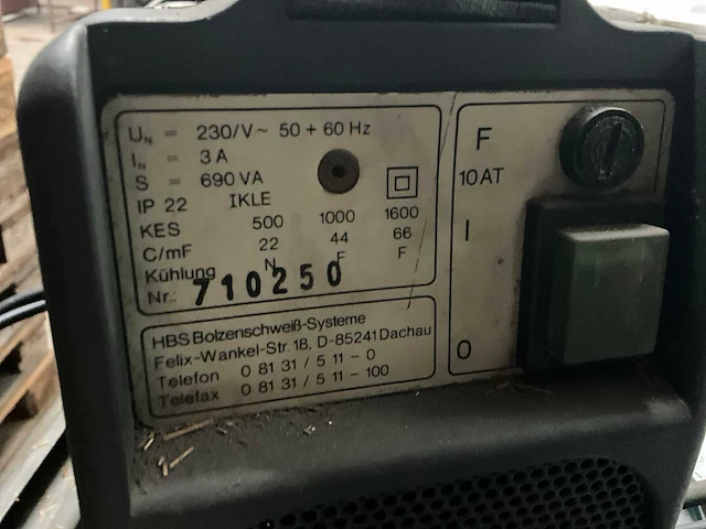 Hbs kes1600 puntlasmachine - afbeelding 9 van  9