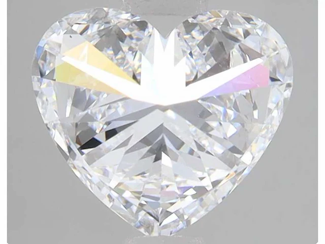 Heart diamond 0.86 ct d/vvs2 (hrd certified) - afbeelding 2 van  4