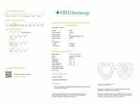 Heart diamond 1.04 ct d/vvs2 (hrd certified) - afbeelding 4 van  4