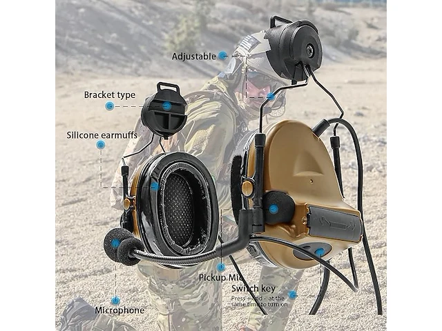 Heatangel tactical comta headset - afbeelding 3 van  4