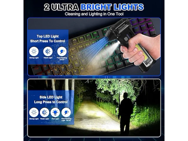 Heberuck 2-in-1 accublazer en pc-stofzuiger - afbeelding 5 van  6