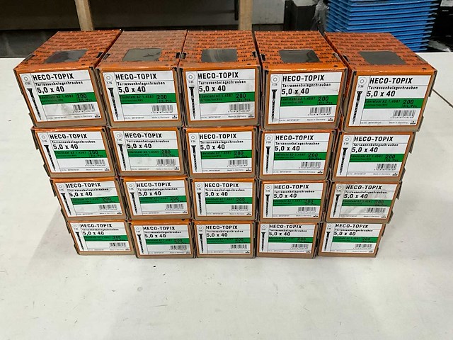 Heco vlonderschroef rvs 200 stuks 5.0 x 40 (20x) - afbeelding 1 van  4