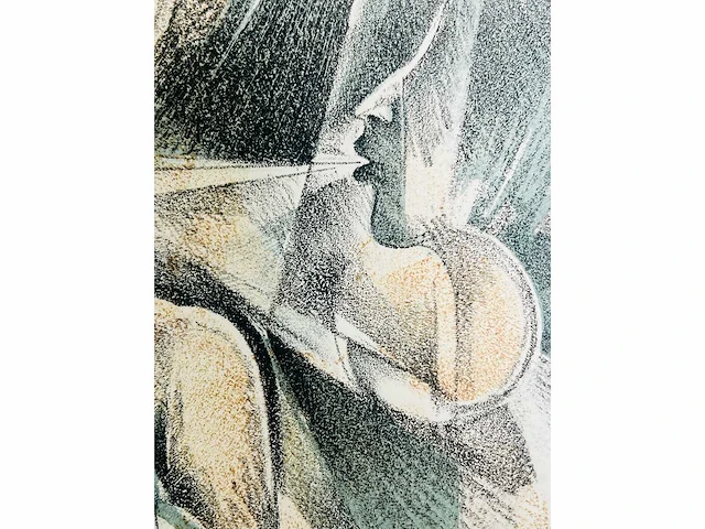 Hedwig pauwels - naakt - kleurenlithografie - afbeelding 9 van  9