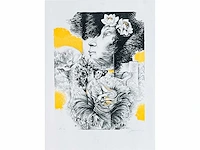 Hedwig pauwels - naakt - kleurenlithografie - afbeelding 1 van  5
