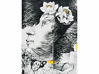 Hedwig pauwels - naakt - kleurenlithografie - afbeelding 3 van  5