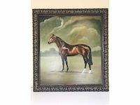 Heel groot paarden olieverfschilderij 122cm! nederlandsche school. gesigneerd. - afbeelding 4 van  7