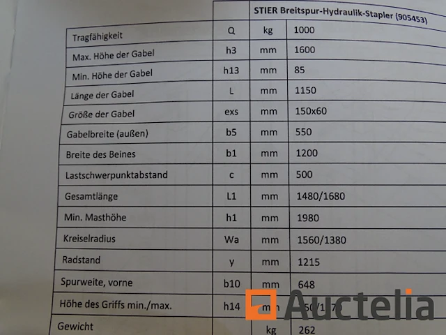 Heftruck hydraulisch stier - afbeelding 10 van  36