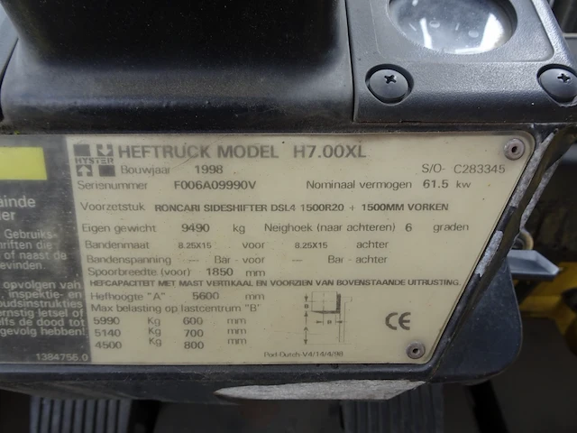 Heftruck hyster - afbeelding 11 van  11