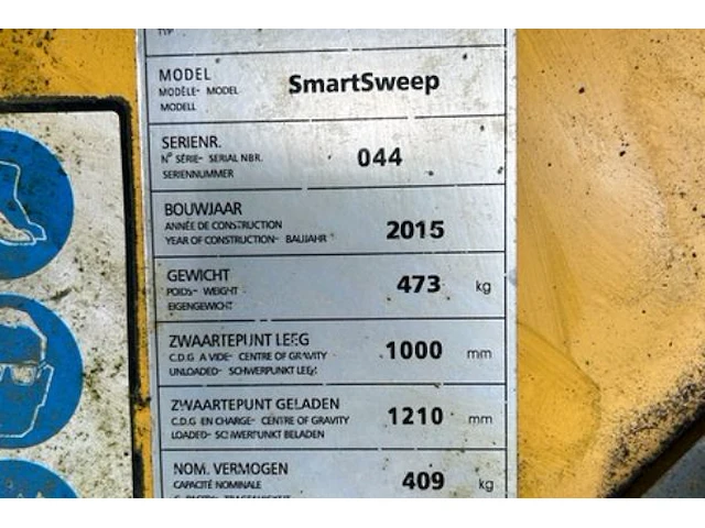 Heftruck kuismachine smartsweep - afbeelding 5 van  14