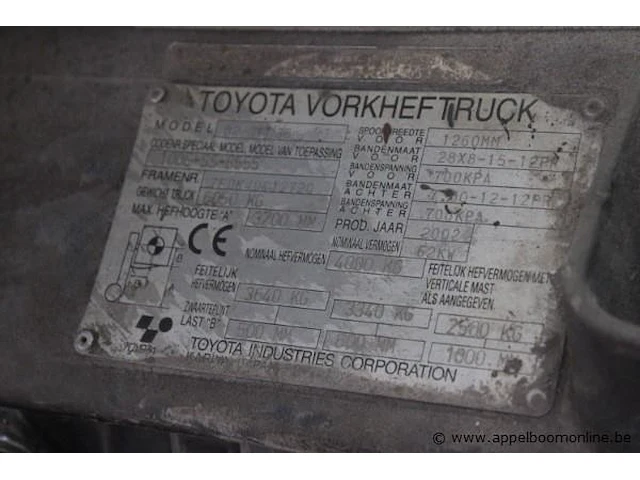 Heftruck toyota, geschikt voor onderdelen - afbeelding 6 van  7