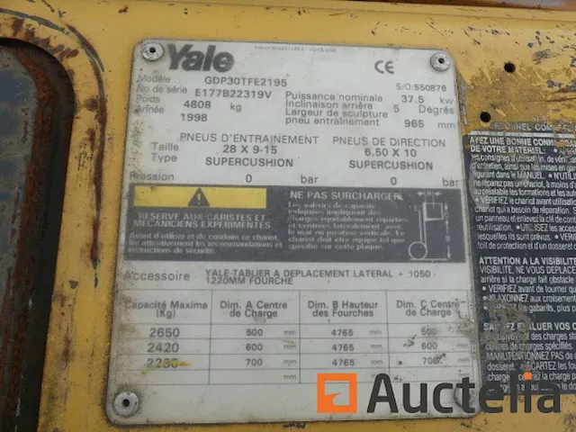 Heftruck yale gdp30tfe2195 - afbeelding 14 van  18