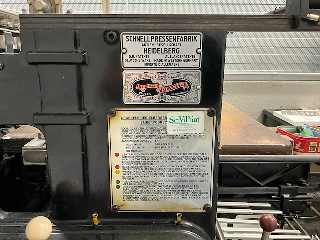 Heidelberg cylinder 1m2/359/148-260 typo drukpersmachine - afbeelding 3 van  17