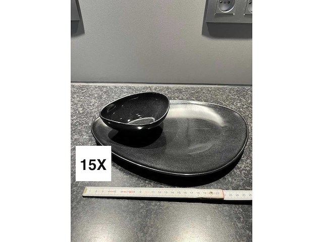 Hele voorraad diverse servies, glaswerk, tassen en borden (550x) - afbeelding 10 van  43