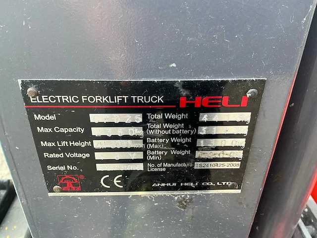 Heli cpd25 vorkheftruck - afbeelding 18 van  28